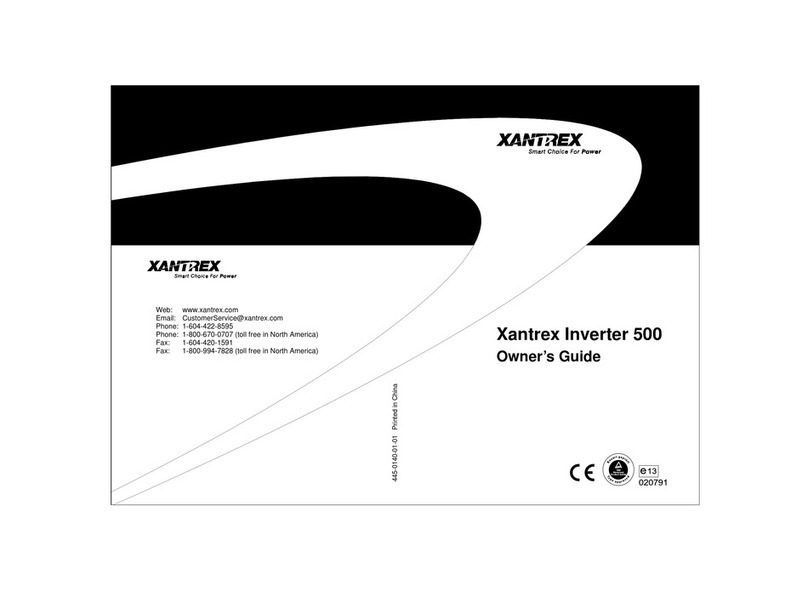 Xantrex XPower 500 User manual