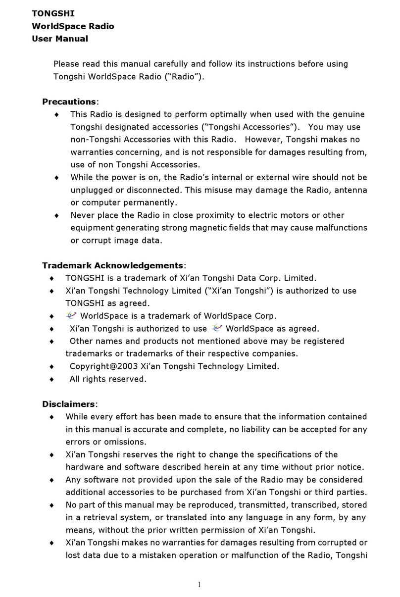 WorldSpace Radio TONGSHI user manual
