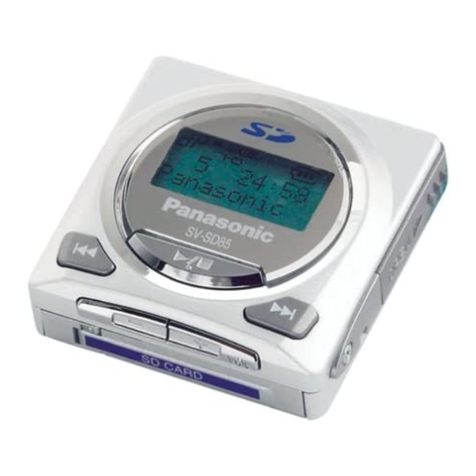 Panasonic SVSD85 - SD AUDIO PLAYER User manual