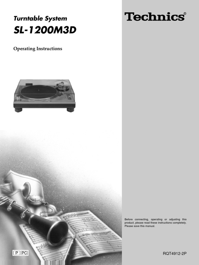 Technics SL-1200M3D User manual Technics SL-1200M3D User manual