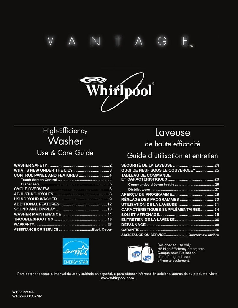 Whirlpool W10298599A User manual