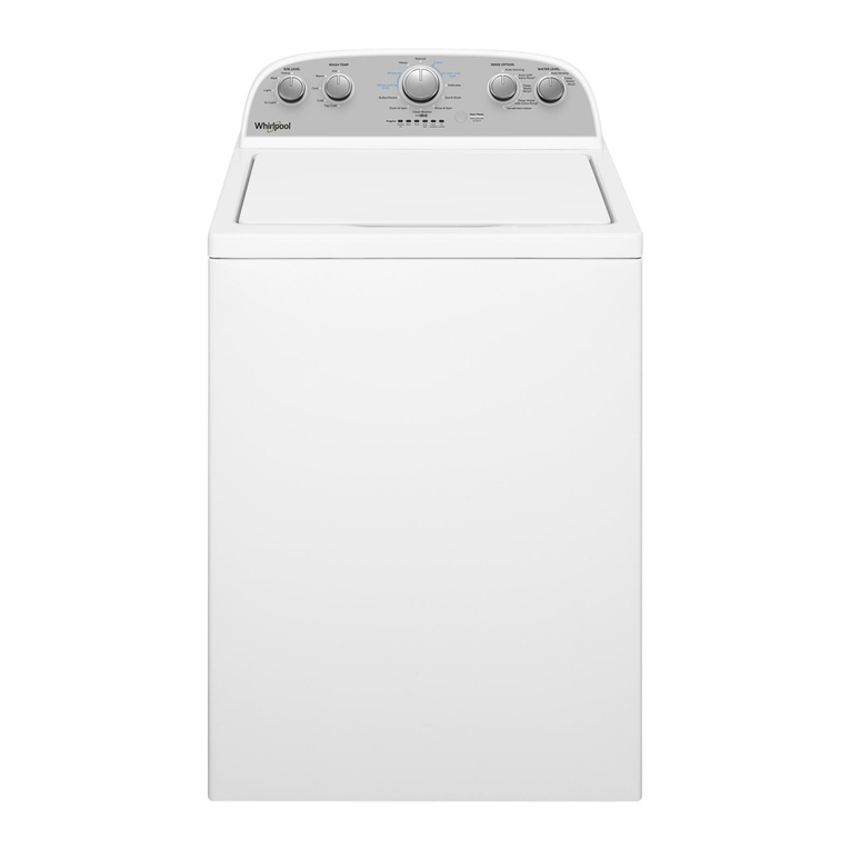 Whirlpool WTW4800X Series Dimensional information
