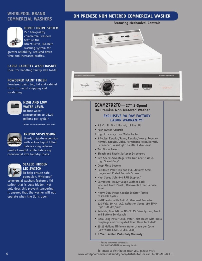 Whirlpool GCAM2792TQ datasheet