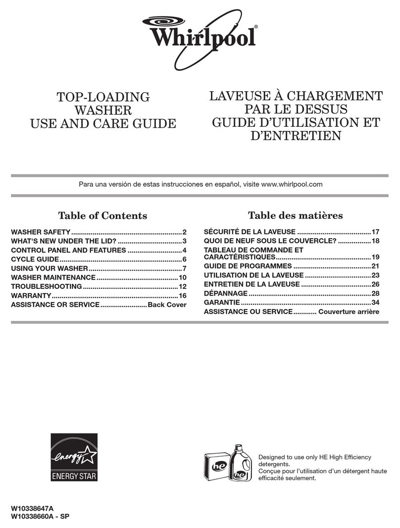 Whirlpool W10338647A Use and care guide