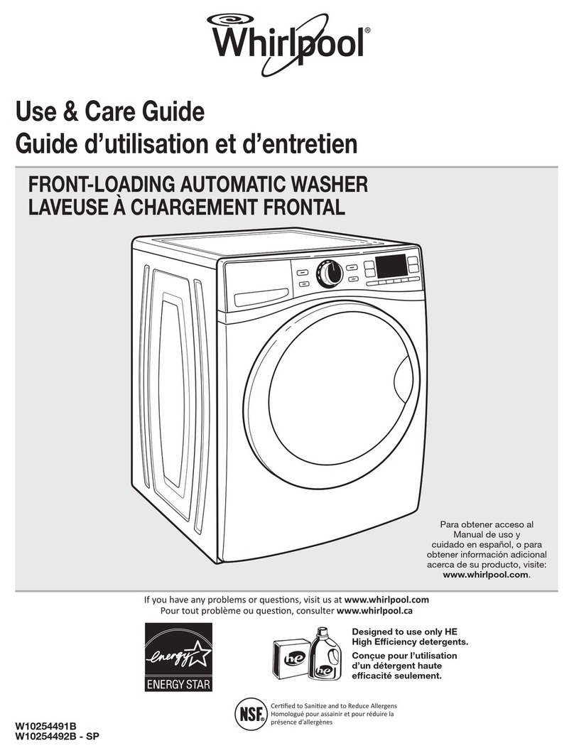 Whirlpool W10254491A Use and care guide