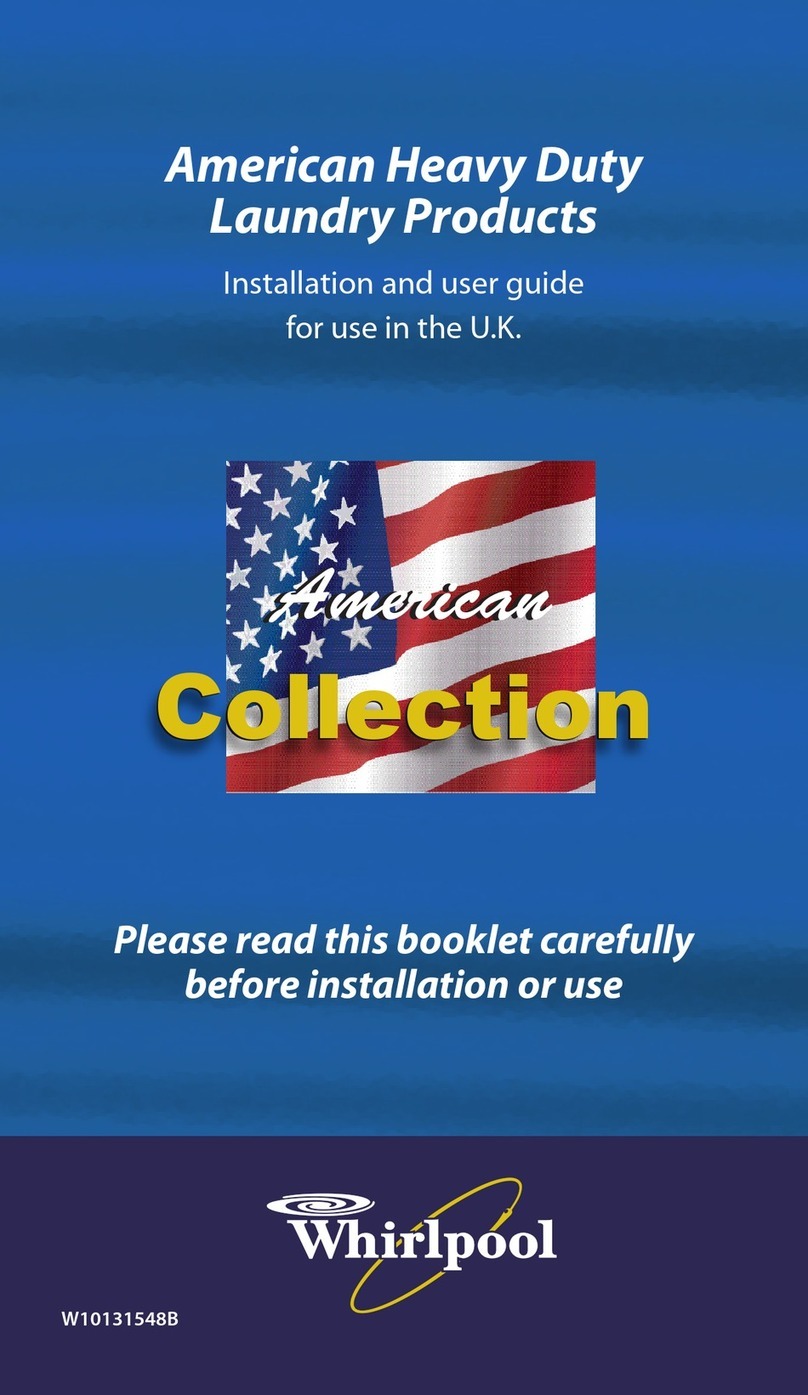 Whirlpool AMERICAN HEAVY DUTY LAUNDRY PRODUCTS... Installation and user guide