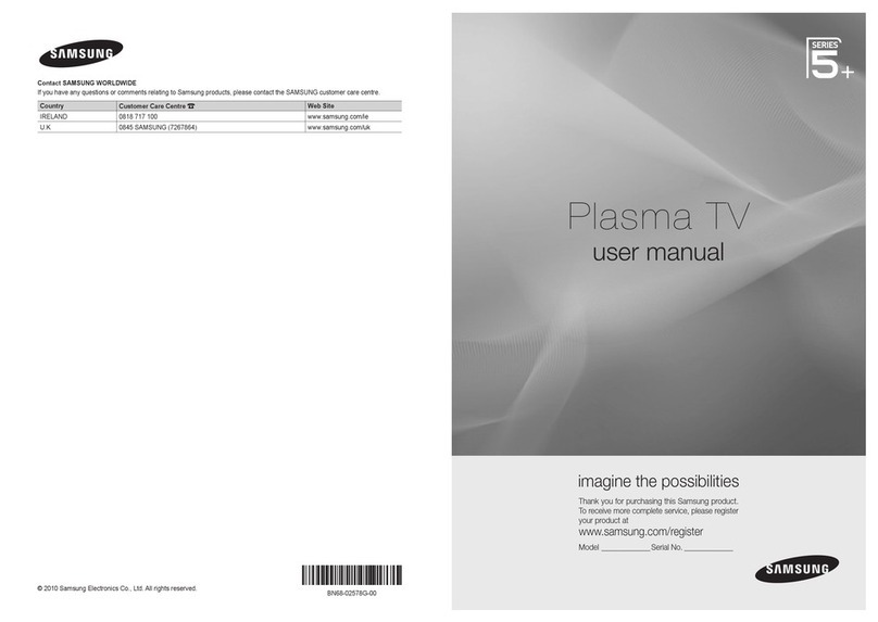 Samsung PS50C580G1K User manual