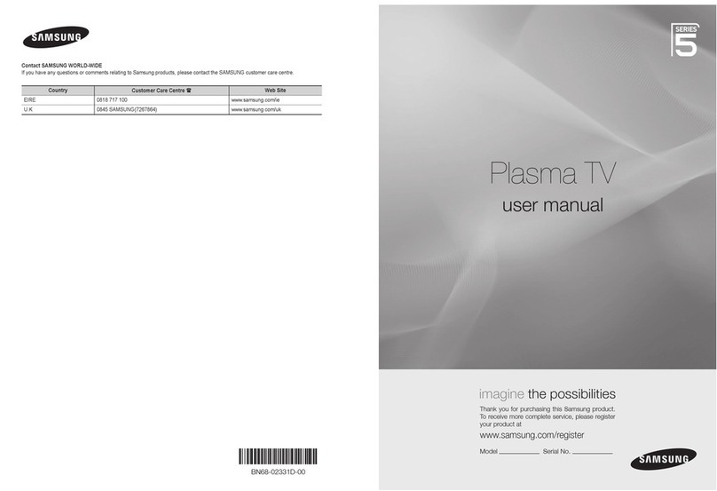 Samsung PS50B551T3W User manual
