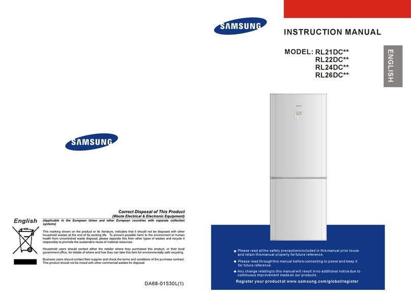 Samsung RL26DCAS instruction manual
