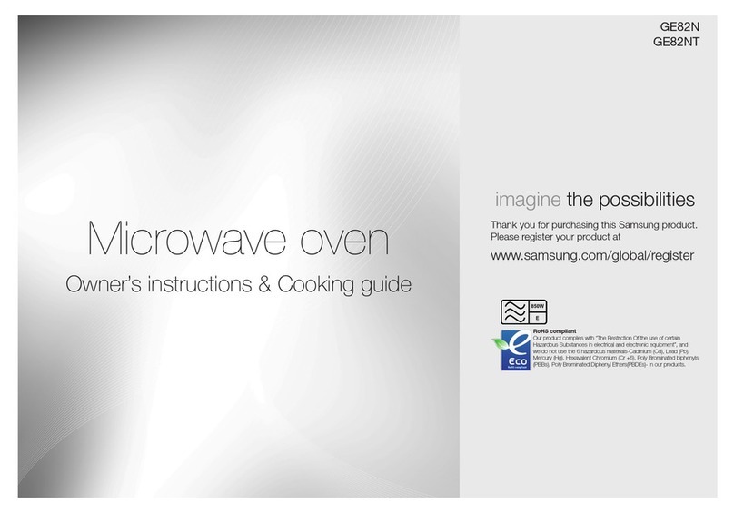 Samsung GE82N-B Owner's instructions & cooking guide