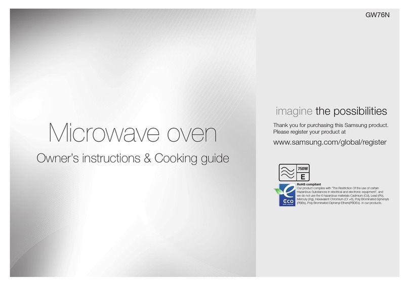 Samsung GW76N-S Owner's instructions & cooking guide