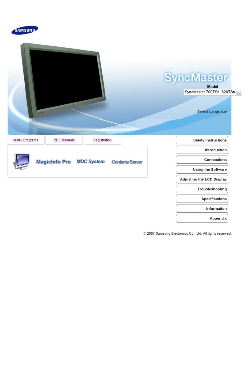 Samsung SyncMaster 700TSn User manual