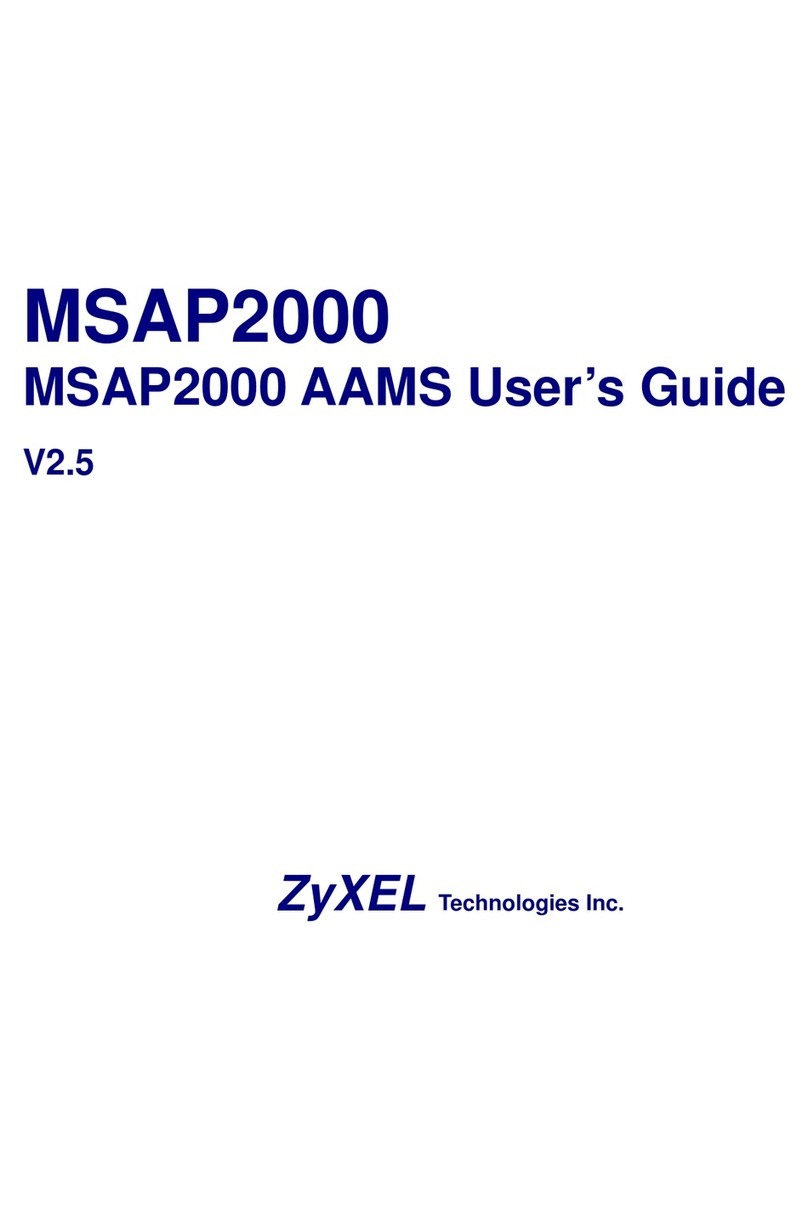 ZyXEL Communications Multi-service Access Platform MSAP2000 User manual