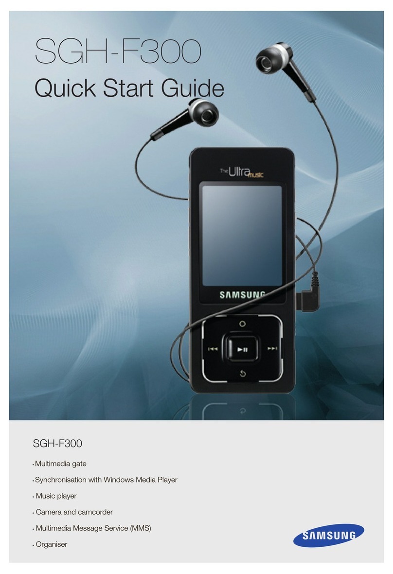 Samsung SGH-F300 quick start guide