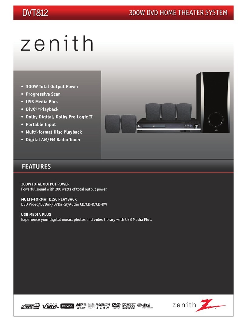 Zenith DVT812 User manual