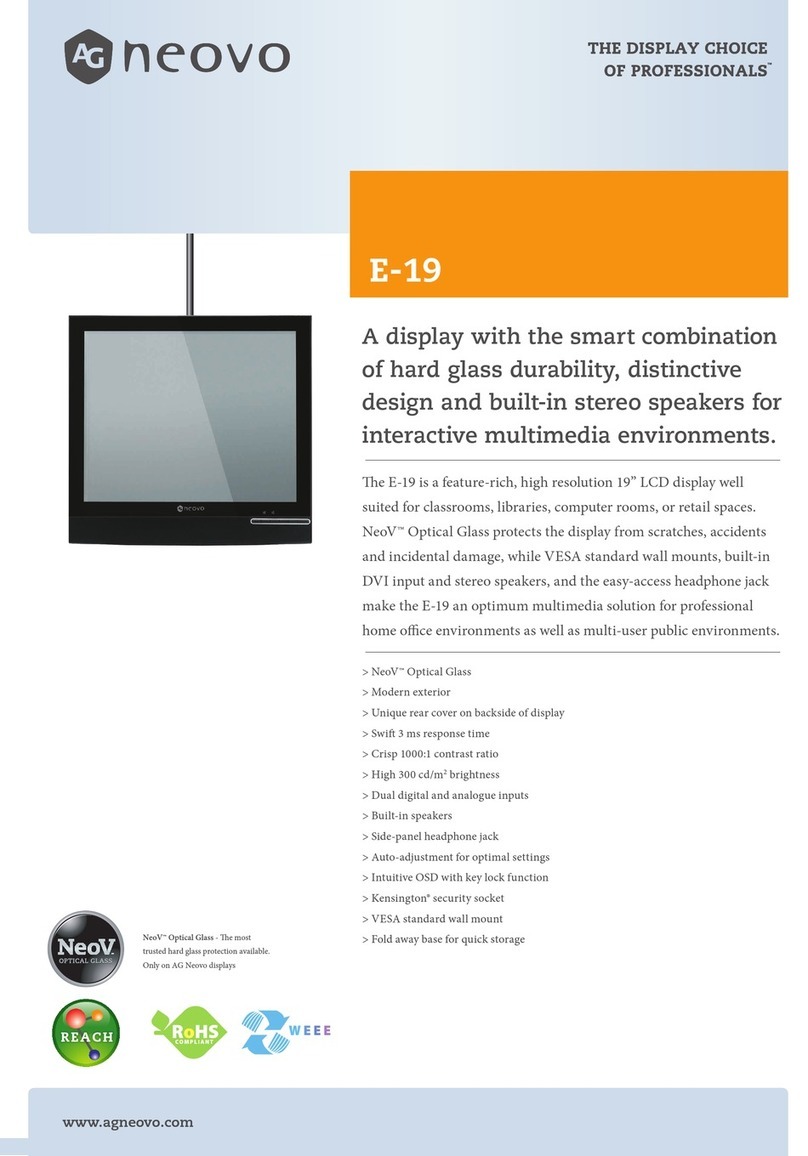 AG Neovo E-19A User manual AG Neovo E-19A User manual
