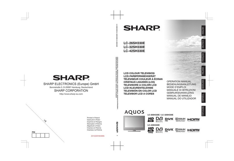 Sharp LC-26SH330E User manual