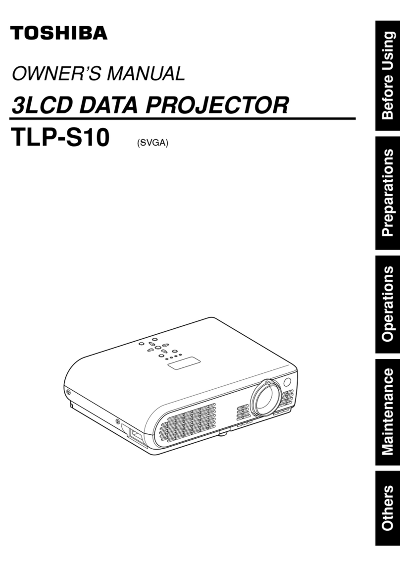 Toshiba TLP-S10U - SVGA LCD Projector User manual