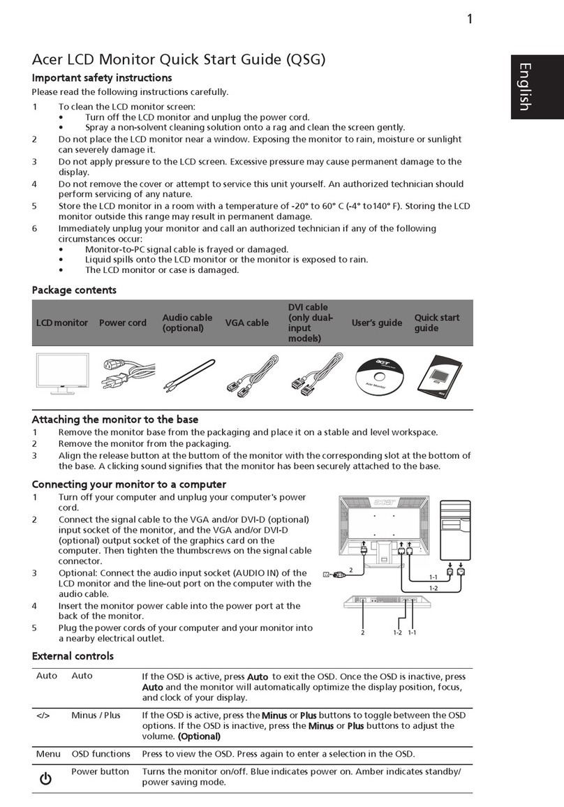 Acer V193WEJB User manual