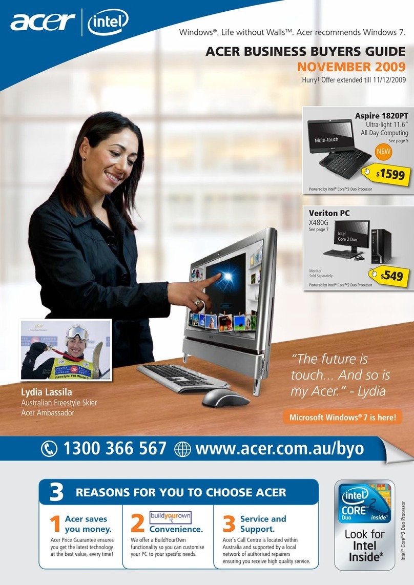 Acer T230H - Bmidh Wide Touch Screen Display User manual