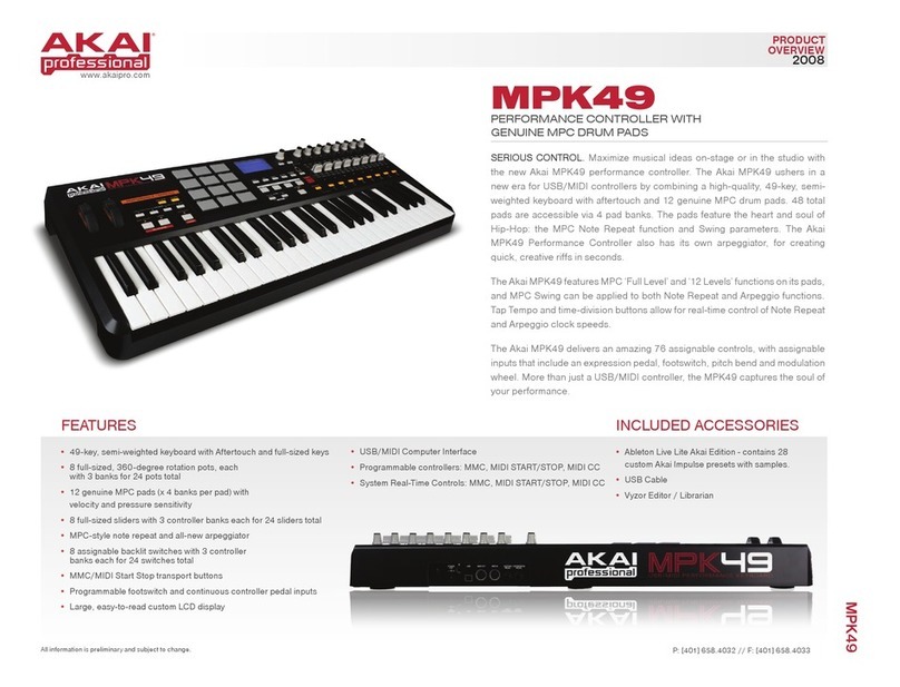 Akai MPK 49 Installation guide