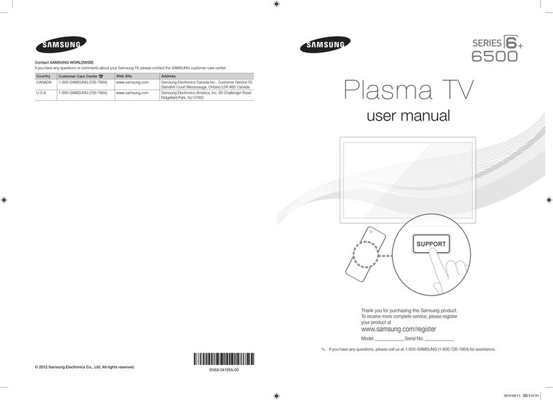 Samsung PN51E6500EF User manual