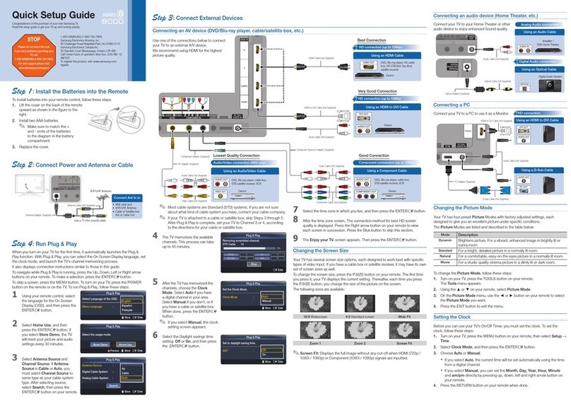 Samsung UN65C8000XF User manual