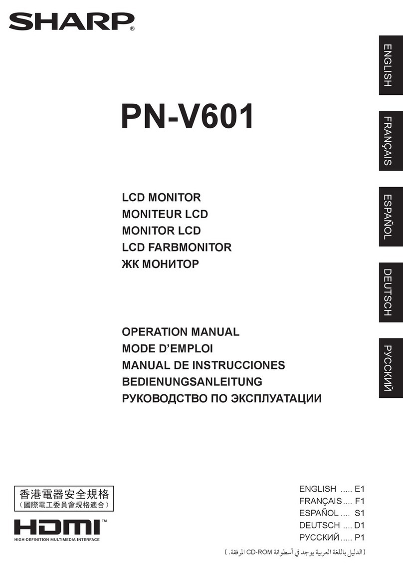 Sharp PN-V601 User manual