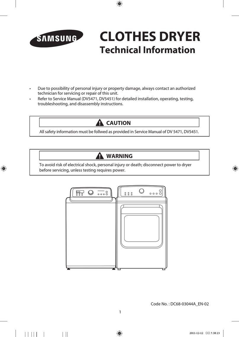 Samsung DV5471AEP/XAA Manual Samsung DV5471AEP/XAA Manual