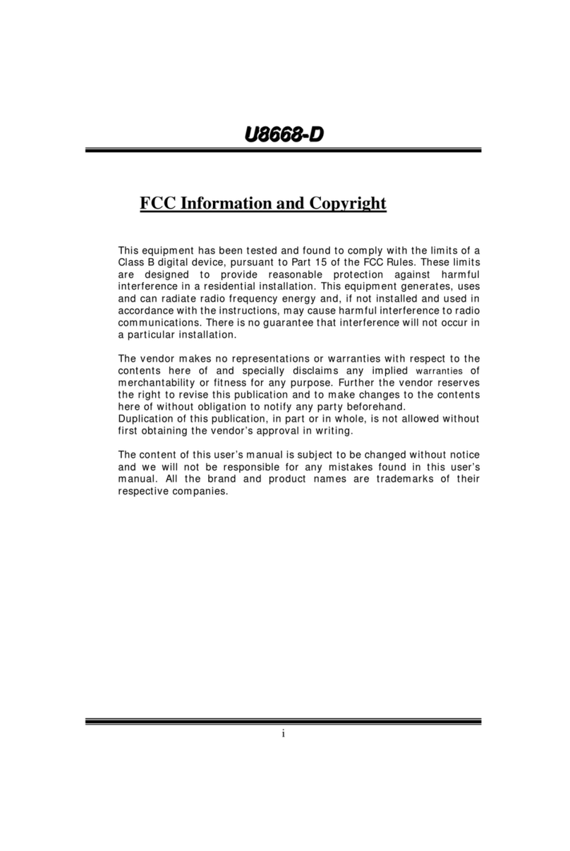 Biostar U8668-D User manual