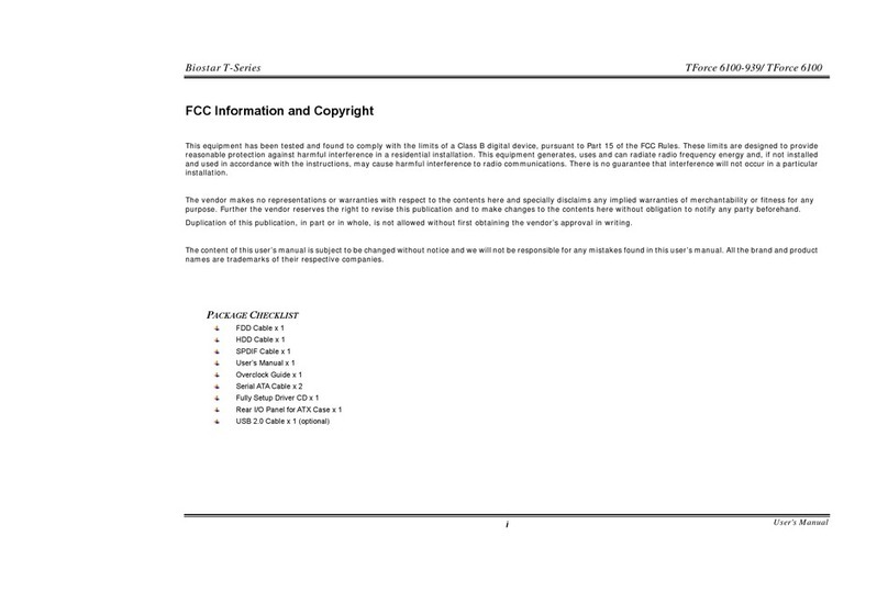 Biostar TFORCE 6100 User manual