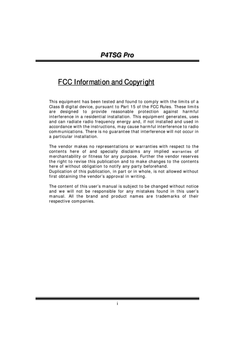 Biostar P4TSG PRO Operating and installation instructions Biostar P4TSG PRO Operating and installation instructions