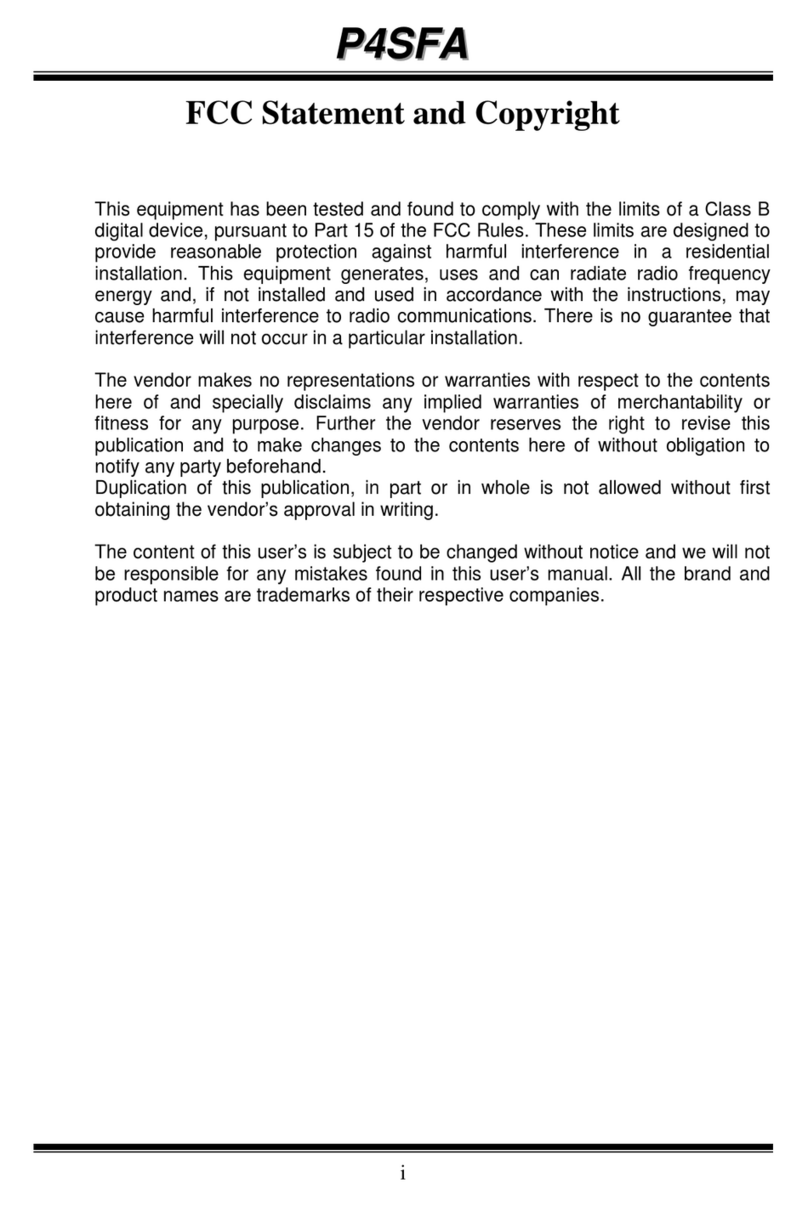 Biostar P4 SFA Operating and installation instructions