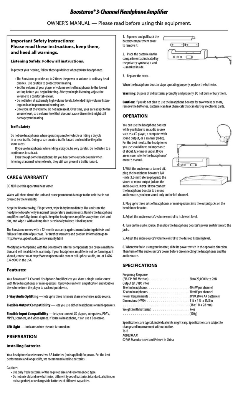 Boostaroo T613-ENC User manual