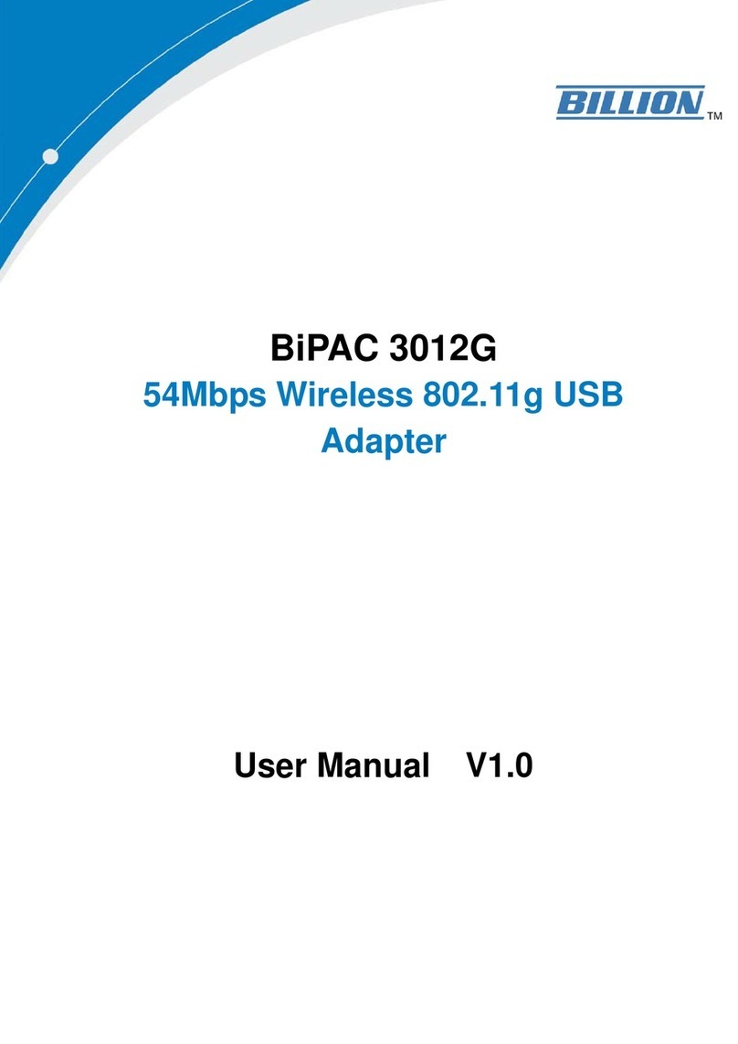 Billion BiPAC 3012G User manual Billion BiPAC 3012G User manual