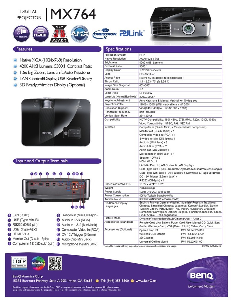 BenQ MX764 User manual