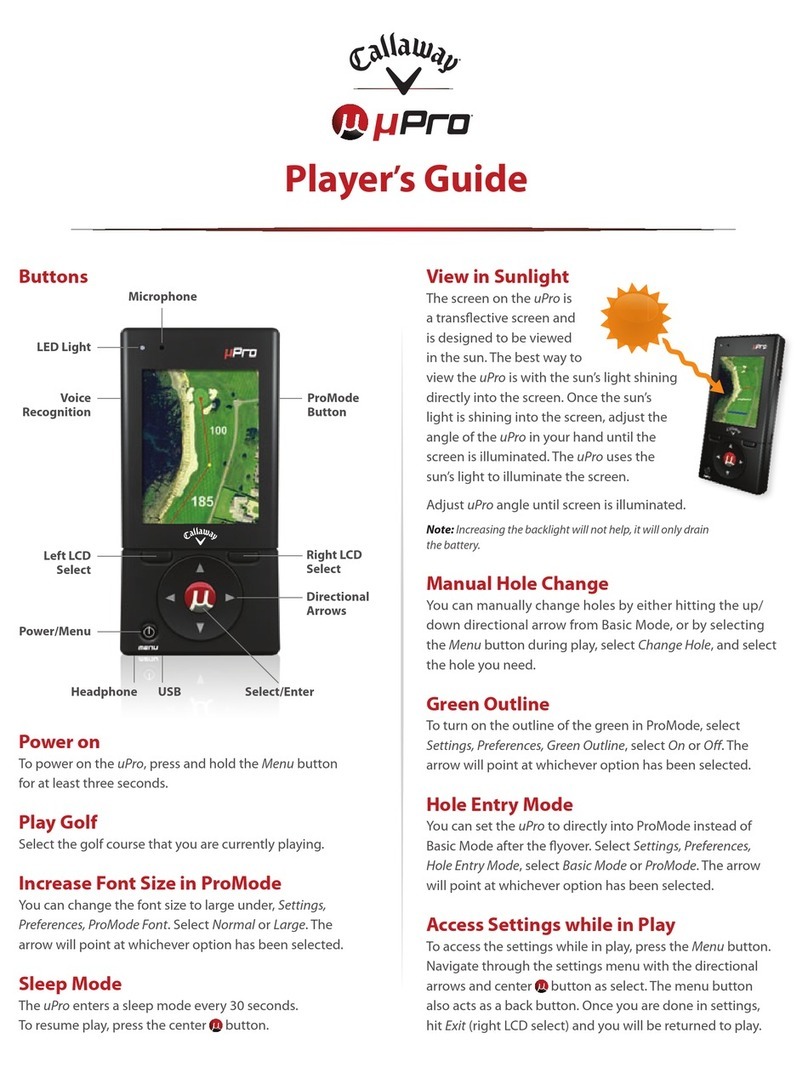 Callaway Golf uPro Player's guide