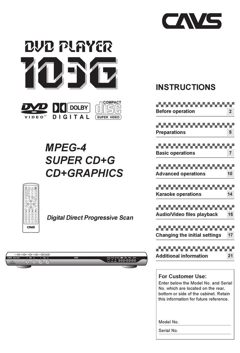 CAVS DVD-103G instructions