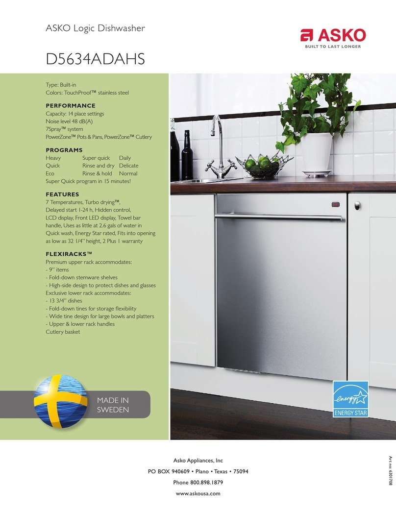 Asko D5634ADAHS Specifications