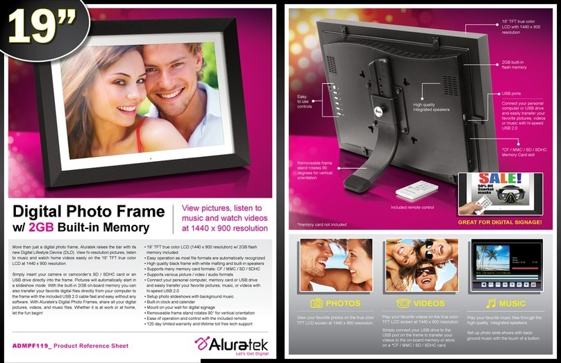 Aluratek ADMPF119 User manual