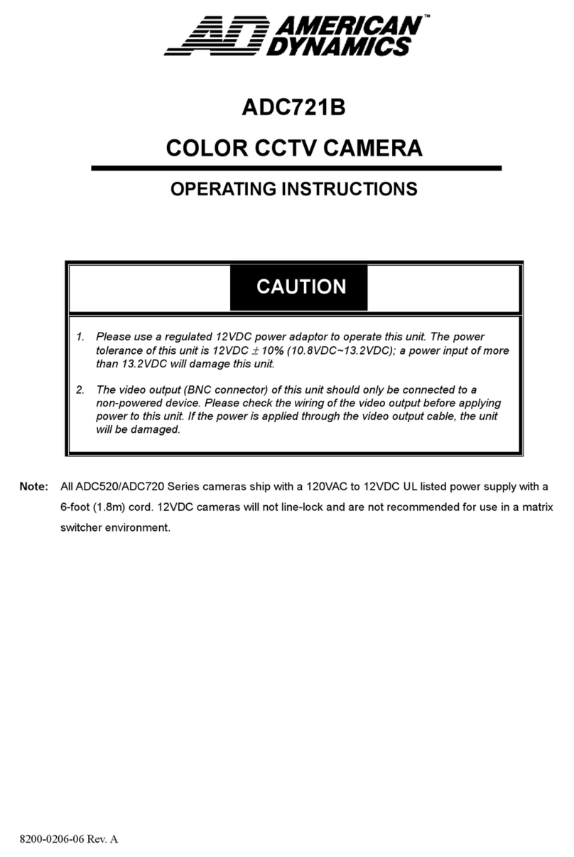 American Dynamics ADC721B operating instructions