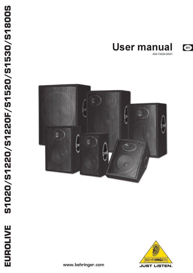 Behringer Eurolive P1220F User manual