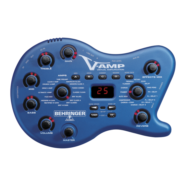 Behringer Bass V-Amp User manual
