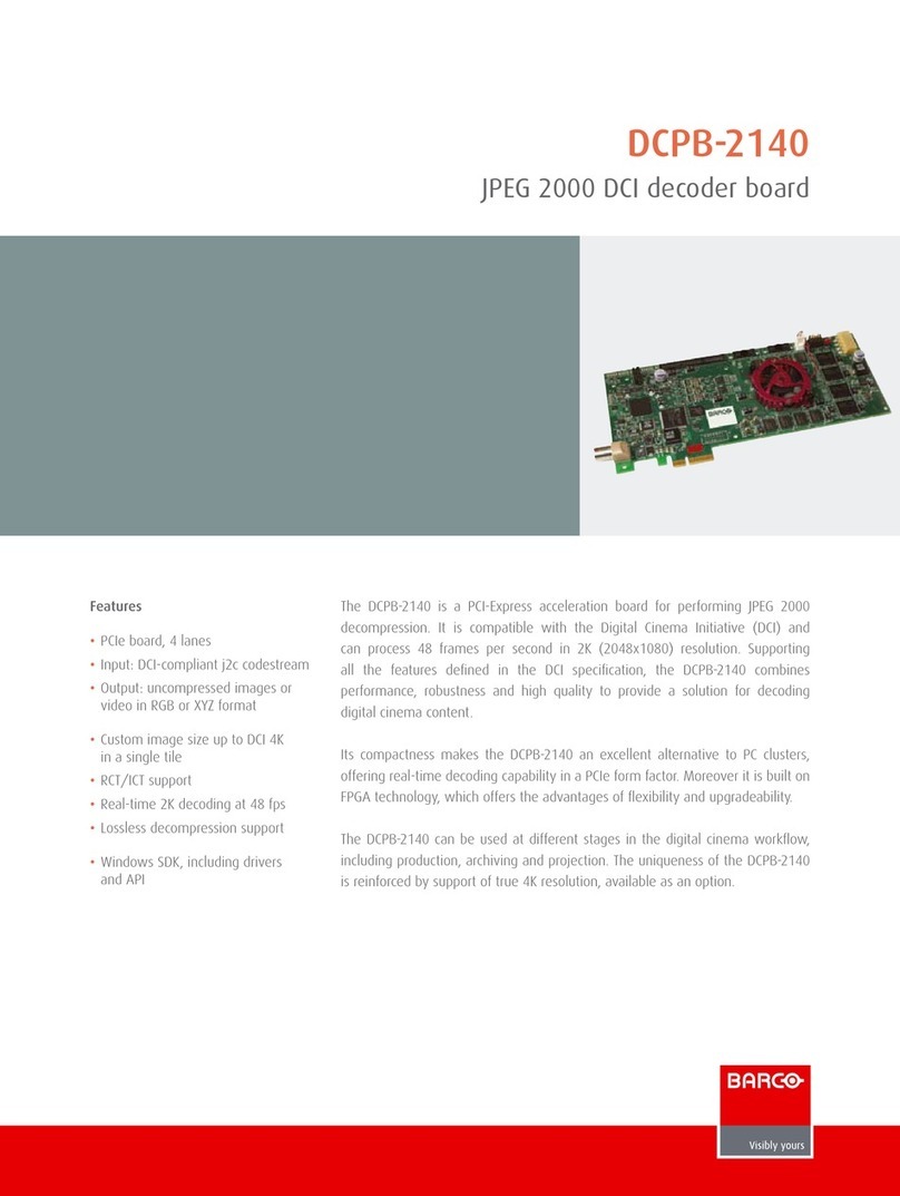 Barco DCPB-2140 User manual Barco DCPB-2140 User manual