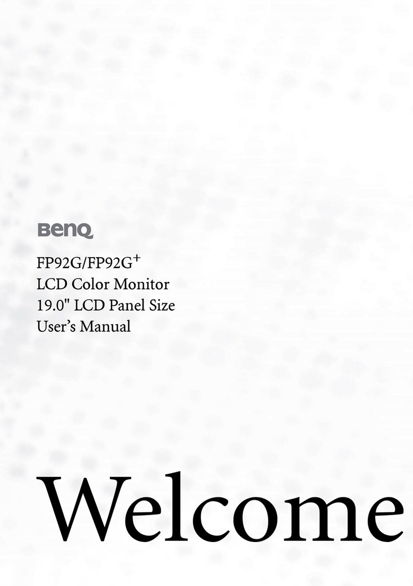 BenQ FP92G - 19" LCD Monitor User manual