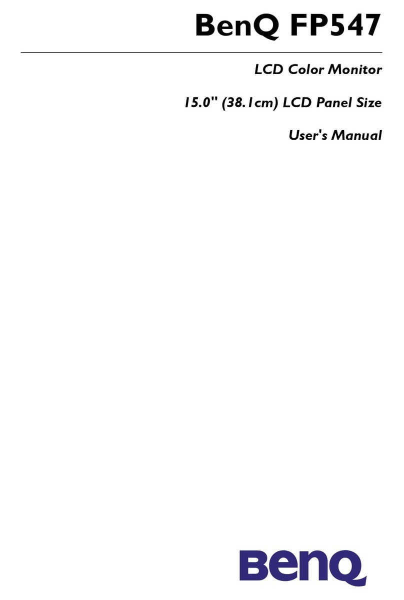 BenQ FP547 - 15" LCD Monitor User manual