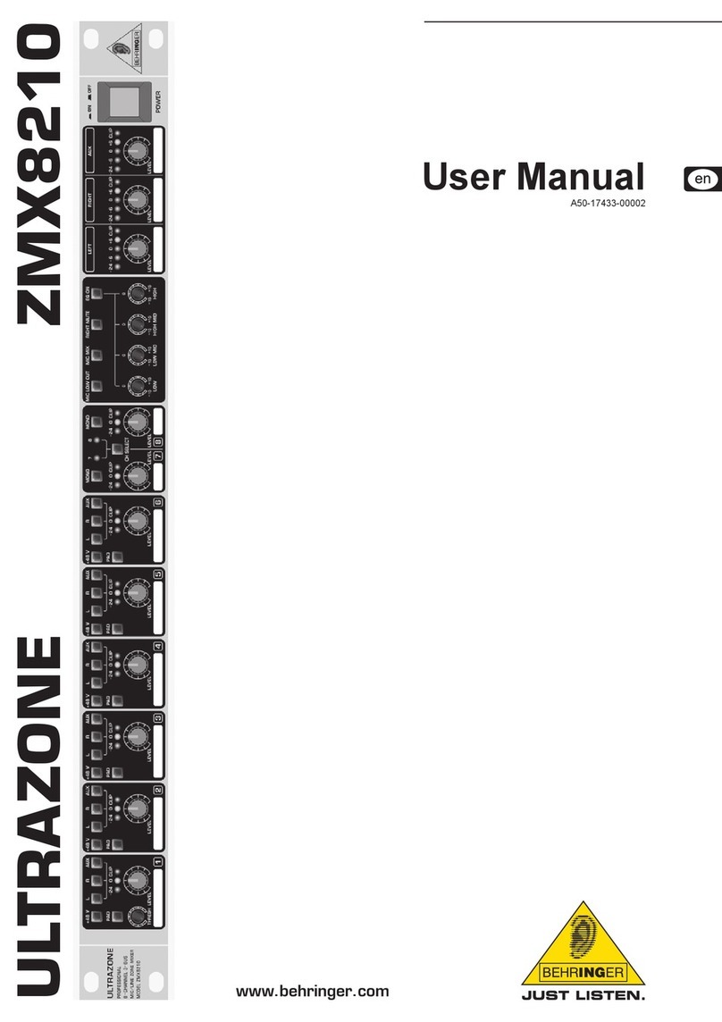 Behringer ULTRAZONE ZMX8210 user manual