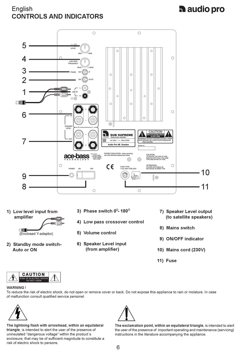 Audio Pro Sub Supreme manual