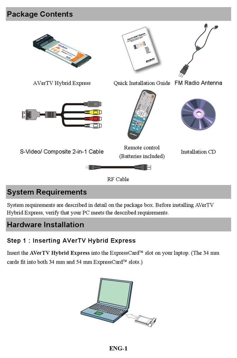 Avermedia Hybrid Express Package Contents
