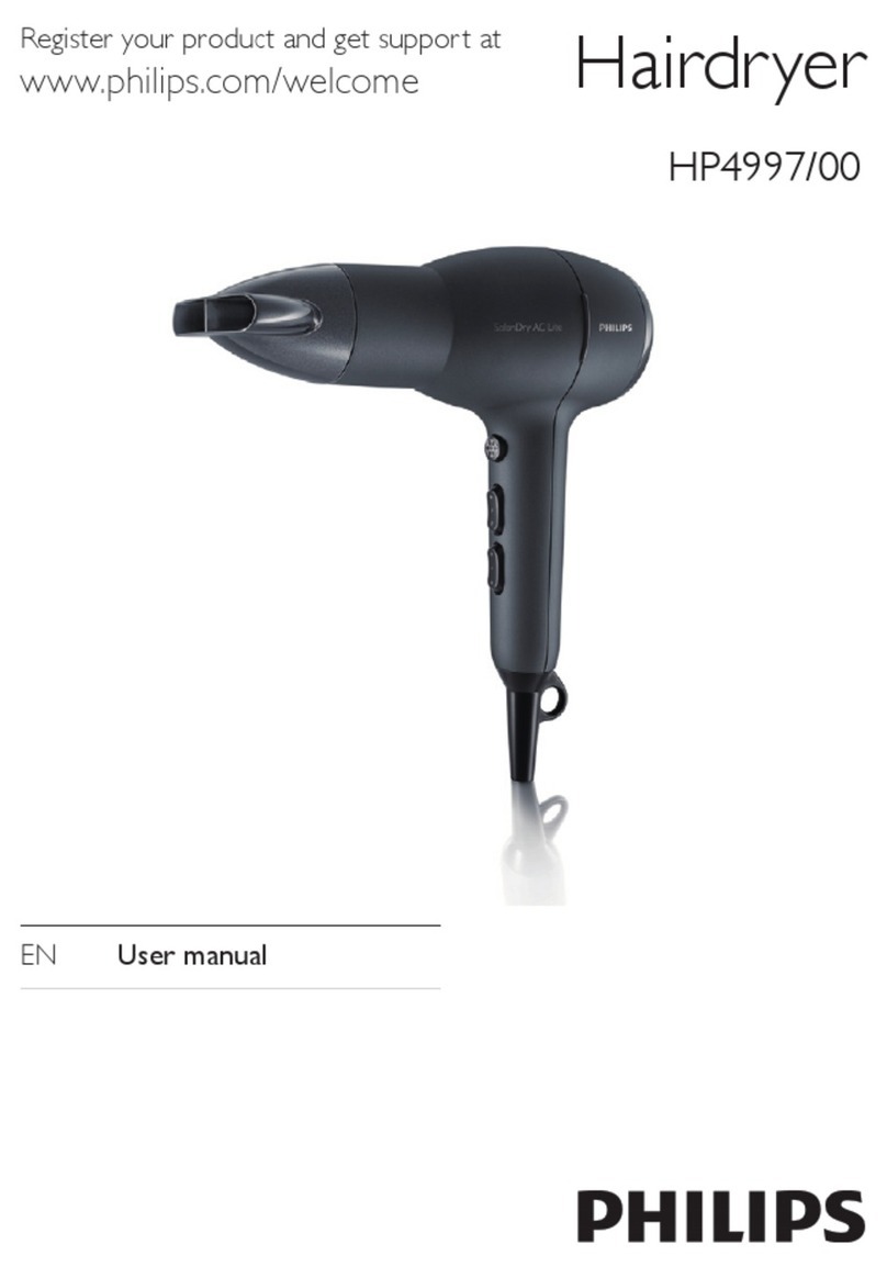 Philips SalonDry AC Lite HP4997/00 User manual Philips SalonDry AC Lite HP4997/00 User manual